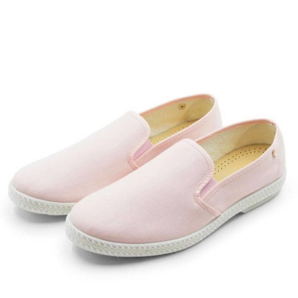Rivieras Nymphe Cotton Canvas Slip On Classic Pink Canvas Sneakers Size 40